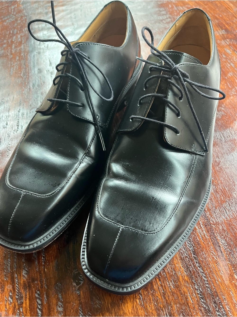 Rockport Men's Black Leather Oxford Lace Up Dress Shoes